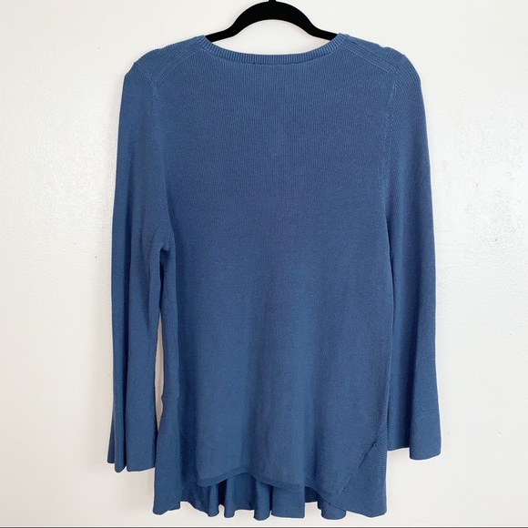 Ann Taylor LOFT blue long sleeve tunic sweater - Picture 2 of 6